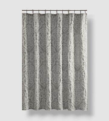 Madison Park Silver Odette Jacquard Shower Curtain, 72