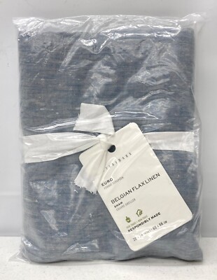 NEW Pottery Barn Belgian Flax Linen EURO Sham~Chambray Blue-image