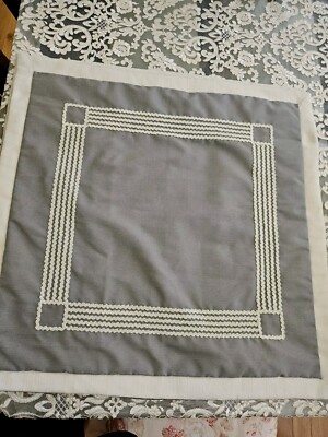 MADISON PARK SHADES OF GRAY EURO PILLOW SHAM GRAY AND CREAM 26