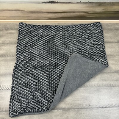 Pottery Barn Stonewashed Handknit Pillow Cover Only 22”x22” Charcoal Gray NWOT-image