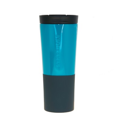 Starbucks Deep Aqua Dipped Blue Color Block Stainless Steel Tumbler 12OZ Phinney-image