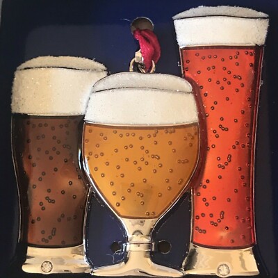 Regent Square Studio Design Beer Glasses Collectible Ornament W/European Crystal-image