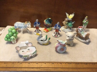Large Lot Vintage Mid Century Modern Ceramic Miniature Figurines-S&Ps & Salt Dip-image