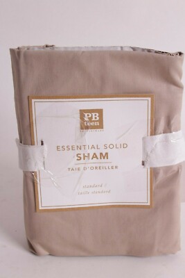 NWT Pottery Barn PB Teen Essential Solid standard sham khaki -image