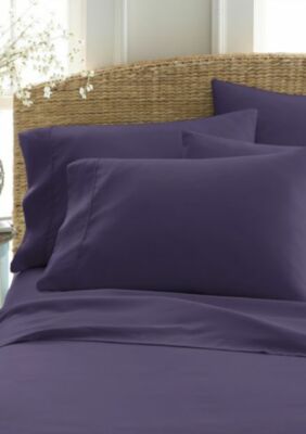 iEnjoy Twin Premium Sheet Set 3 Piece Ultra Soft Hypoallergenic Purple NEW-image