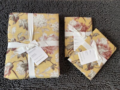 NEW POTTERY BARN ANSLEY KING/CAL.KING DUVET COVER & 2 EURO SHAMS,MULTI-COLOR-image