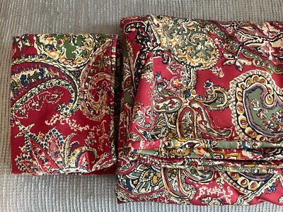 Pottery Barn Sienna Paisley Full/Queen Duvet Cover and One (1) Matching Sham-image