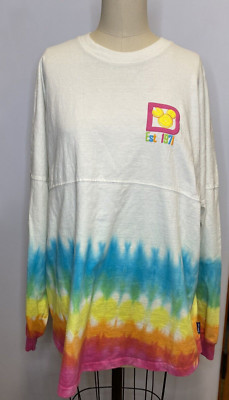 Walt Disney World Parks Dip Dye Tie Dye Rainbow Spirit Jersey Lemon Fresh Slice-image