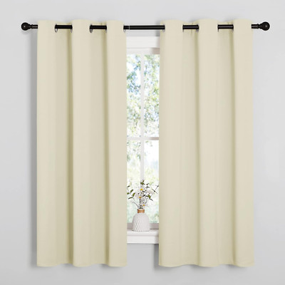 Kitchen Curtains for Decoration, Thermal Insulated Grommet Room Darkening Draper-image