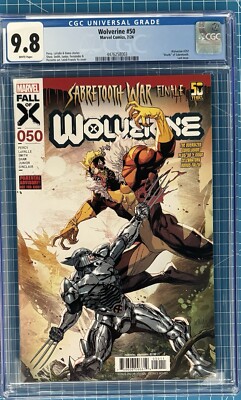 Wolverine #50 CGC 9.8 DEATH OF SABRETOOTH-image