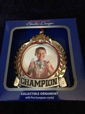 REGENT SQUARE STUDIO DESIGN CHAMPION FRAME ENAMEL CHRISTMAS HOLIDAY ORNAMENT-image
