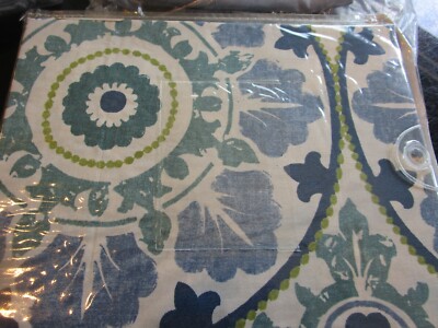 1 Pottery Barn Veronica Print  blue king sham New wo tag-image