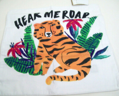 Pottery Barn Teen Jungle Beats Tiger Hear Me Roar Sofa Toss Pillow Cover 16