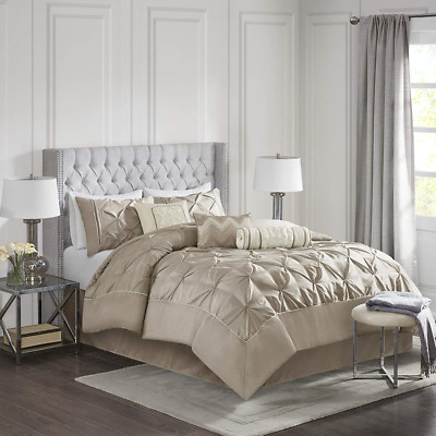 Madison Park Laurel 7 Piece Comforter Set, Mushroom, King-image