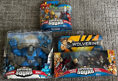 NEW Marvel Super Hero Squad LOT DEADPOOL & WOLVERINE, SPIDER-MAN, APOCALYPSE-image
