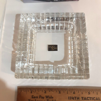 MIKASKA STUDIO NOVA SQUARE GLASS ASHTRAY-image