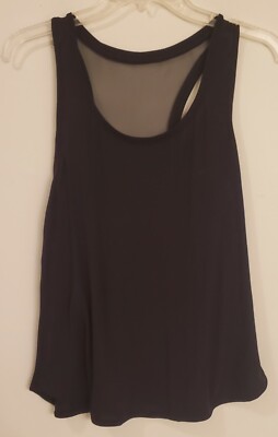 Dip Women's Sleeveless Razorback See-through Back Black Blouse Size Large -image