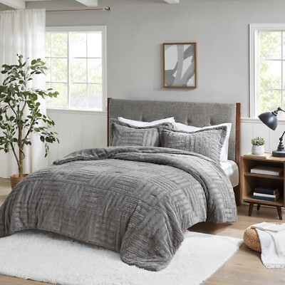Madison Park Arctic Fur Down Alternative Comforter Set Queen Cal King-image