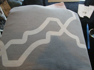 Pottery Barn Linen cotton Trellis gray  King duvet   New wo tag-image