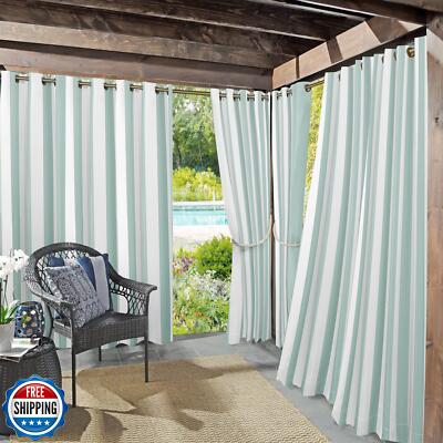 Sun Zero Valencia 2-Pack Cabana Stripe Indoor/Outdoor UV Protectant Energy Ef-image