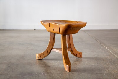 1966 Madison Park Ambrosia Maple Thebes style stool Adolf Loos-image