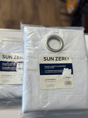 Sun Zero “Duran” Blackout Panels-White-50x95-image