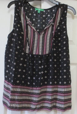 Dip Sleeveless Blouse Tie Front Size L-image