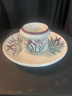 The Gourmet Potter Large Platter Bowl With Chip and Dip Chiller Warmer-image