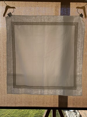 NEW pottery barn grand embroidered EURO sham white Taupe mocha 26” X 26”-image