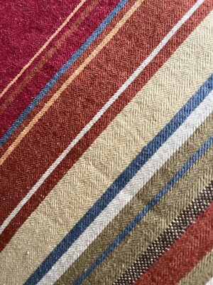 2 Pottery Barn Duvet Covers TWIN Serape Stripe Southwestern LINEN Blend-image