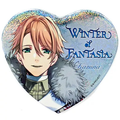 BADGE PINS CHARACTER MASUNAGA KAZUNAMI HOLO HEART-SHAPED CAN UNIVERSAL STUDIO JA-image