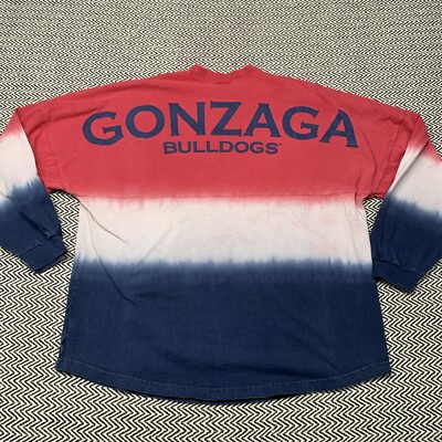 Spirit Jersey Gonzaga Bulldogs Ombre Long Sleeve Dip-Dyed MENS XL-image