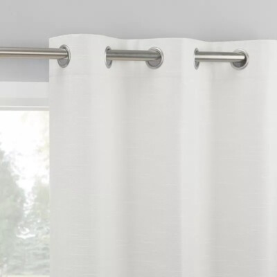 2pc Sun Zero Wylder Texture Thermal Blackout Grommet Curtain Panel Pair-image