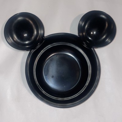 Zak! Designs Black Disney Mickey Mouse Ears Melamine Chip And Dip Bowl Large-image