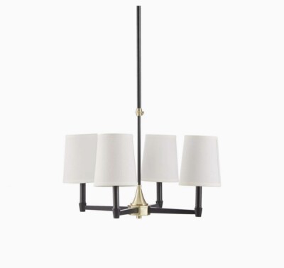 Clark Chandelier from Madison Park, NEW, Black & Brass Chandelier-image