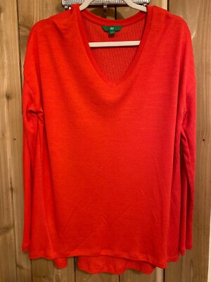 Dip Orange Long Sleeve Top Size Large NWOT-image