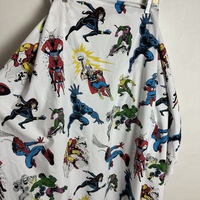 Pottery Barn Kids Marvel Comics Captain America Twin Fitted Sheet Spiderman-image