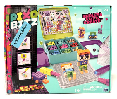 Pixobitz Studio with 500 No Heat Water Fuse Beads, Decos & Accessories - NEW-image