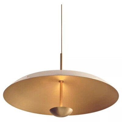 Mid Century Brushed Brass Modern Style Sputnik Ceiling Chandelier Stilnovo Style-image