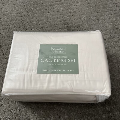 Sanders Signature Collection Brushed Microfiber 4 Piece California king Set-image