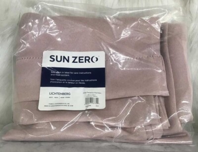 Energy Saving Blackout Tab Top Curtain Panel - Sun Zero 40 X 63 Blush-image