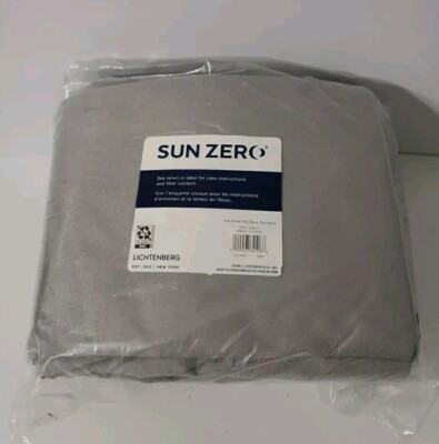 Sun Zero Lichtenberg Theater Grade Blackout Curtain Panel Pair 52”x 84 Each Gray-image