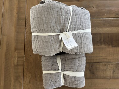 Pottery Barn Cloud Duvet Cover and Sham, Gray, King/Cal King-image