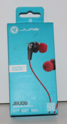 Earbuds JLAB Jbuds 2 Signature Custom Fit Natural Comfort Ultimate Sound Red BLK-image