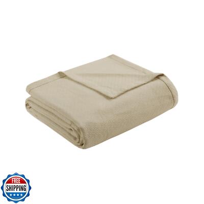 Madison Park Liquid Cotton Luxury Blanket Premium Soft Cozy 100% Ring Spun Co-image