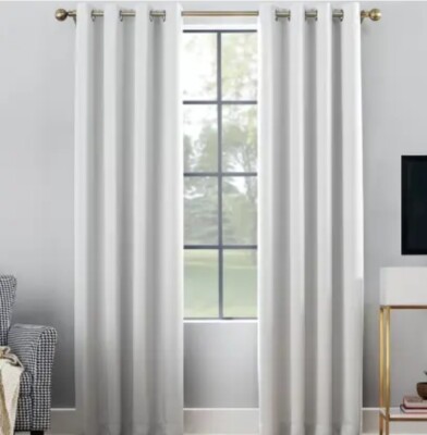Oslo Theater Grade Blackout Grommet Curtain Panel - Pearl - Size: 95