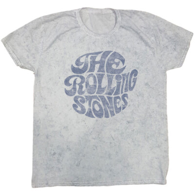 The Rolling Stones-70's Logo-Dip Dye - White t-shirt-image