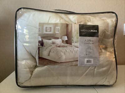 Madison Park Ivory Brown 7 Piece Comforter Set King Size-image