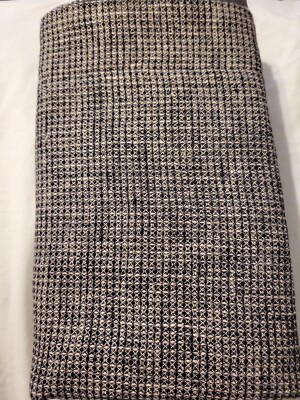 (1)Pottery Barn Belgian Flax Linen Waffle Weave Sham KING Ebony Black -image