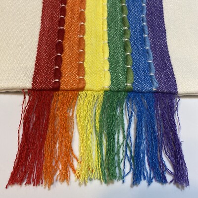 Pottery Barn 16 x 26 Lumbar Pride Rainbow Pillow Cover New With Tags-image